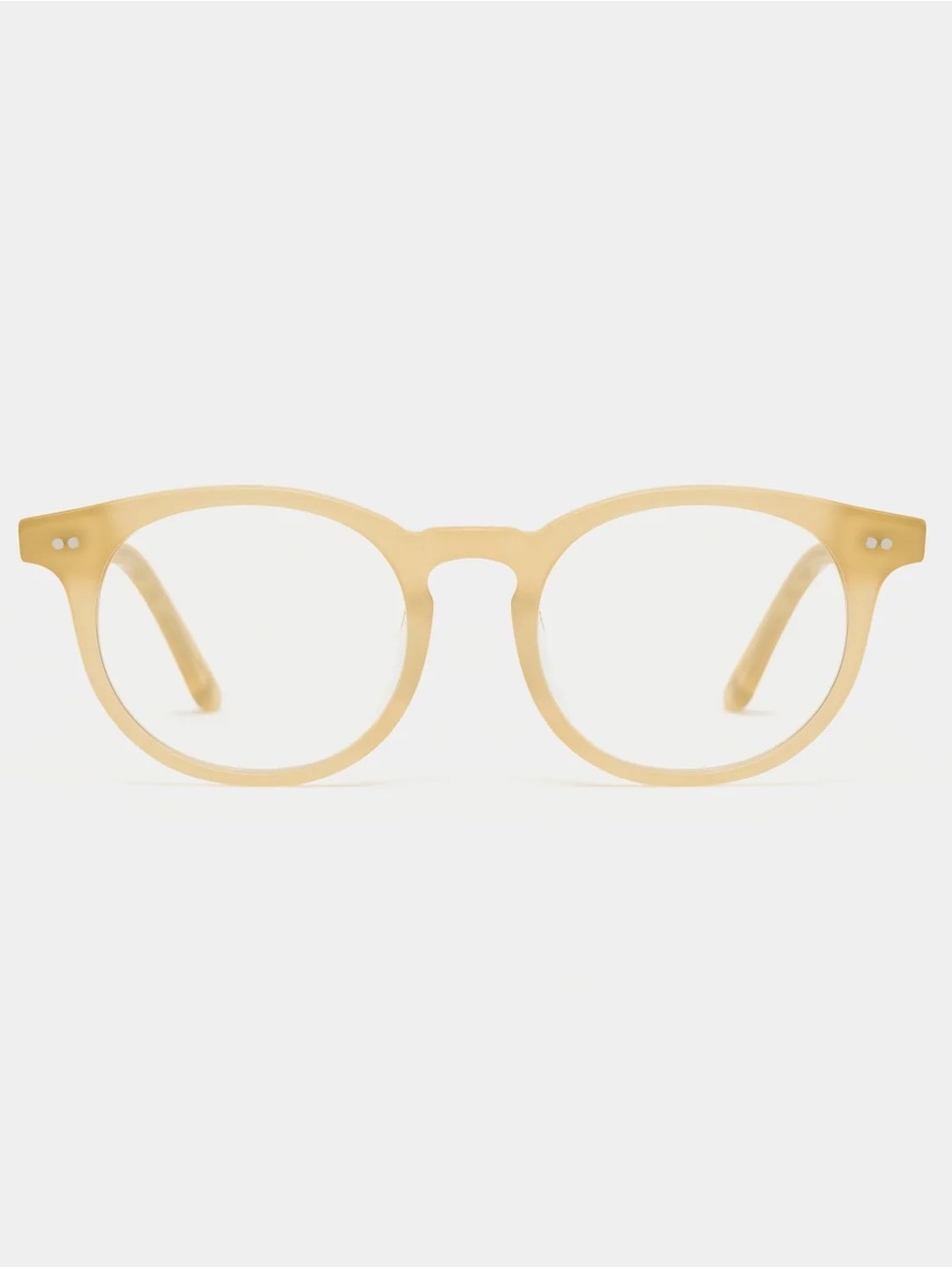 Kaytran Bailey milky honey frames - prescription lenses currently installed